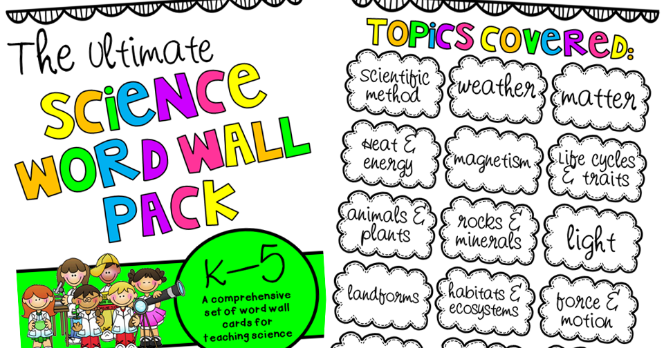 Ginger Snaps The Ultimate Science Word Wall Pack!!
