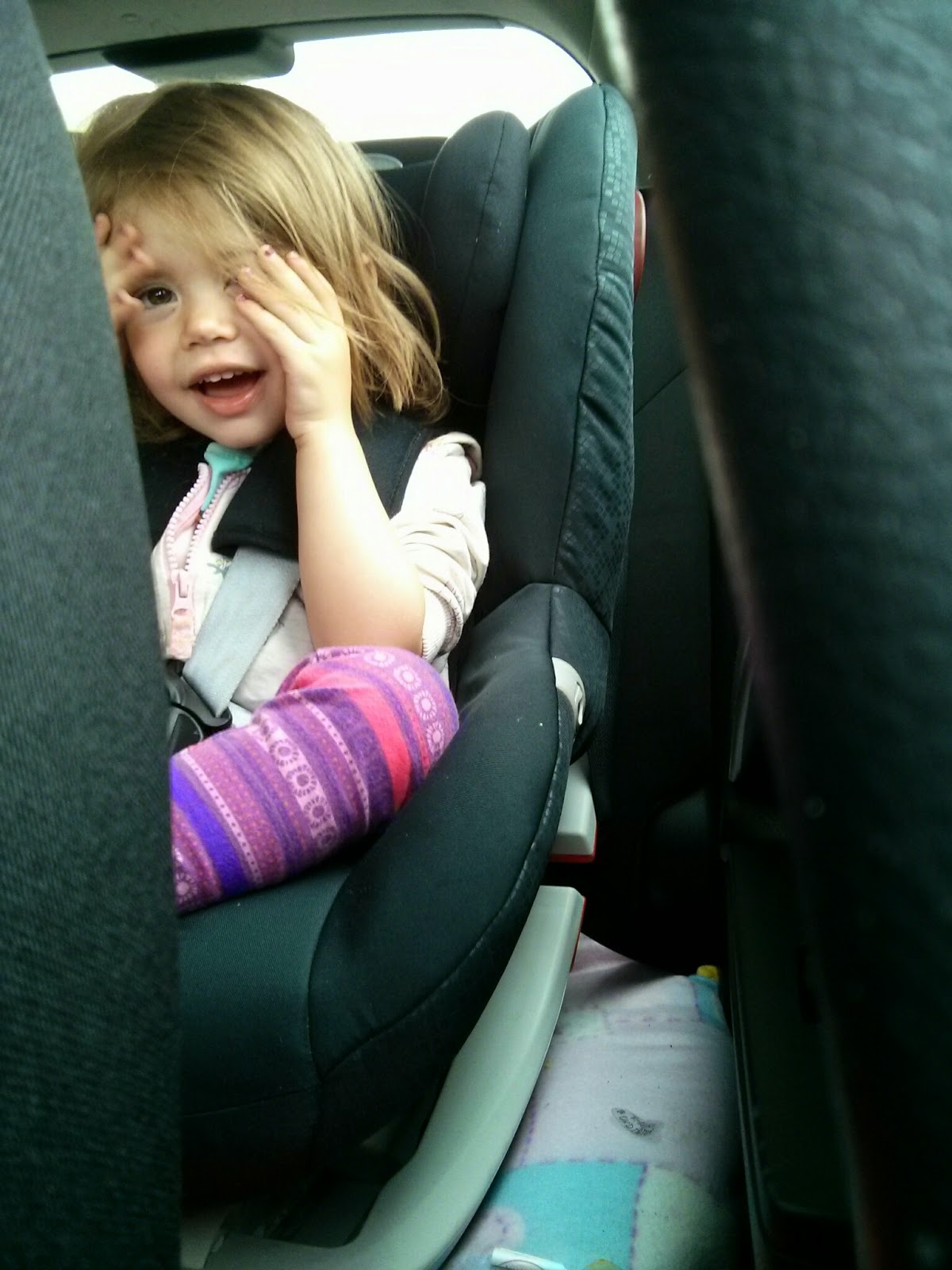 Peekaboo in car seat Peekaboo in car seat