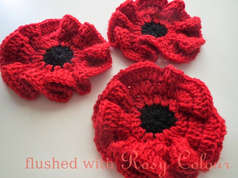 Flushed with Rosy Colour: Remembrance Poppy, free pattern