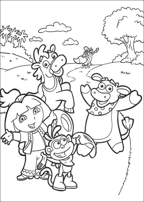 dora the explorer coloring pages | Minister Coloring