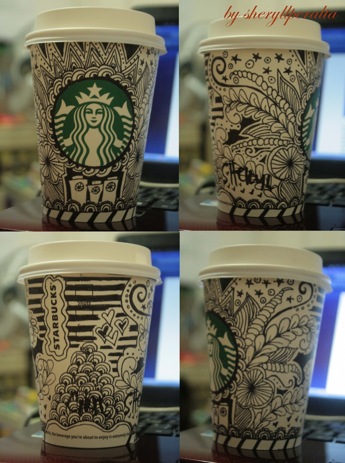 Art in print Starbucks doodle