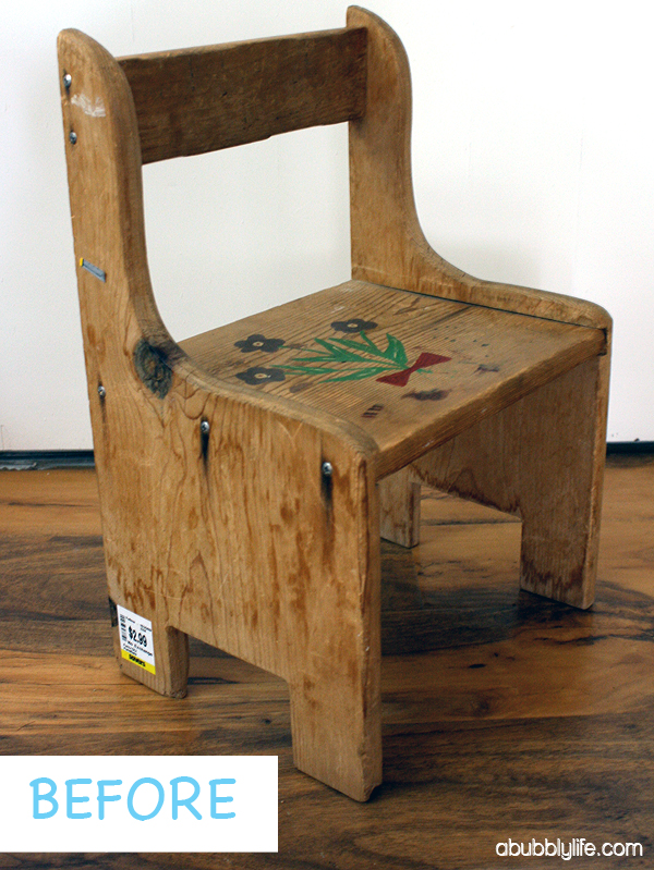 A Bubbly Life: Toddler Chair Makeover- Thrifty Tuesday