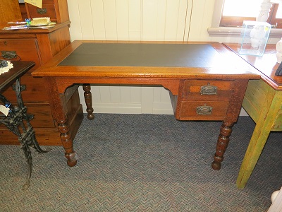 The Antique Polishers Silky Oak Desk C 1900