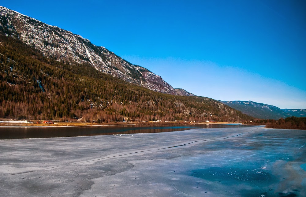 Norway ice covered river The bergen railway scenic route norway in a nutshell image