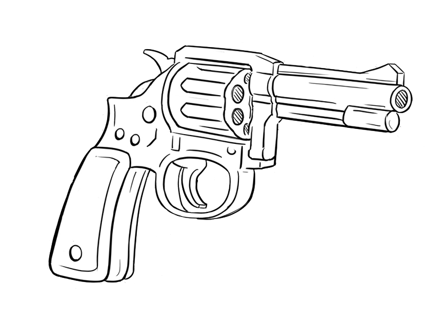 simple gun drawing