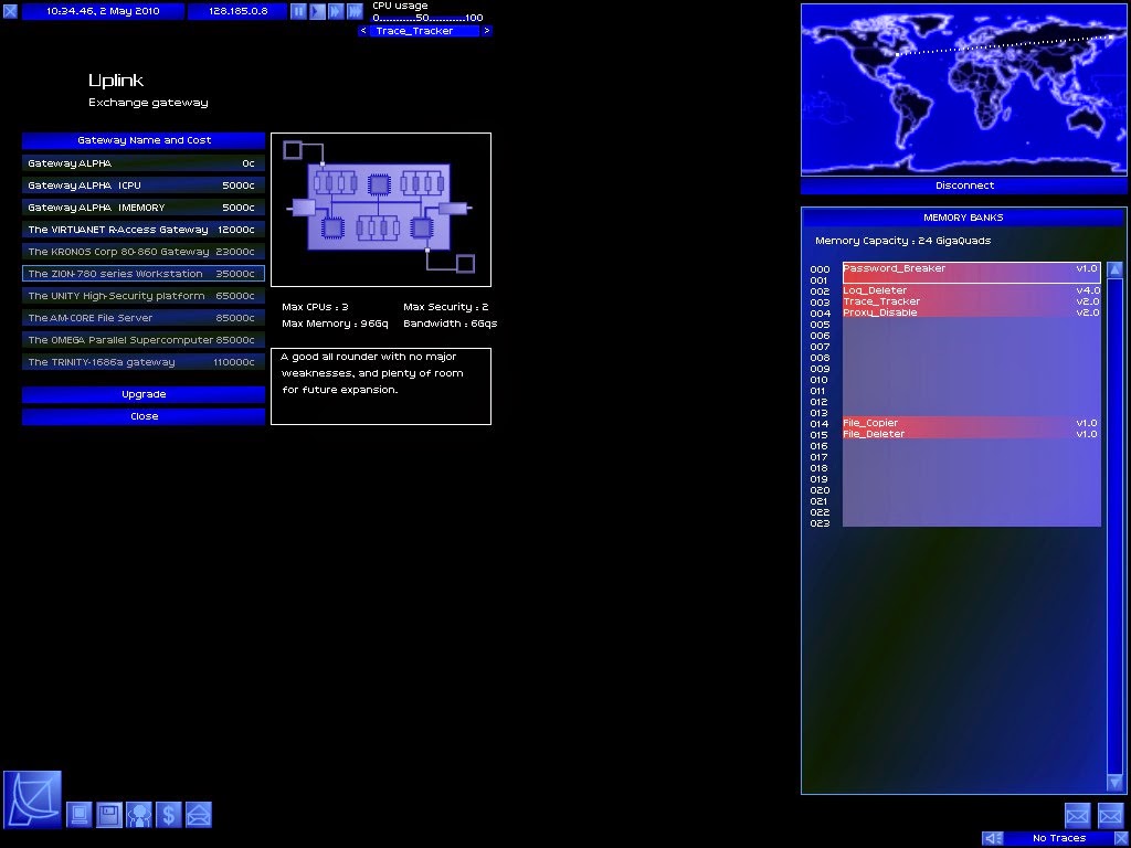 Uplink Entertainment Through a GUI THE TACTICIANS DATABASE