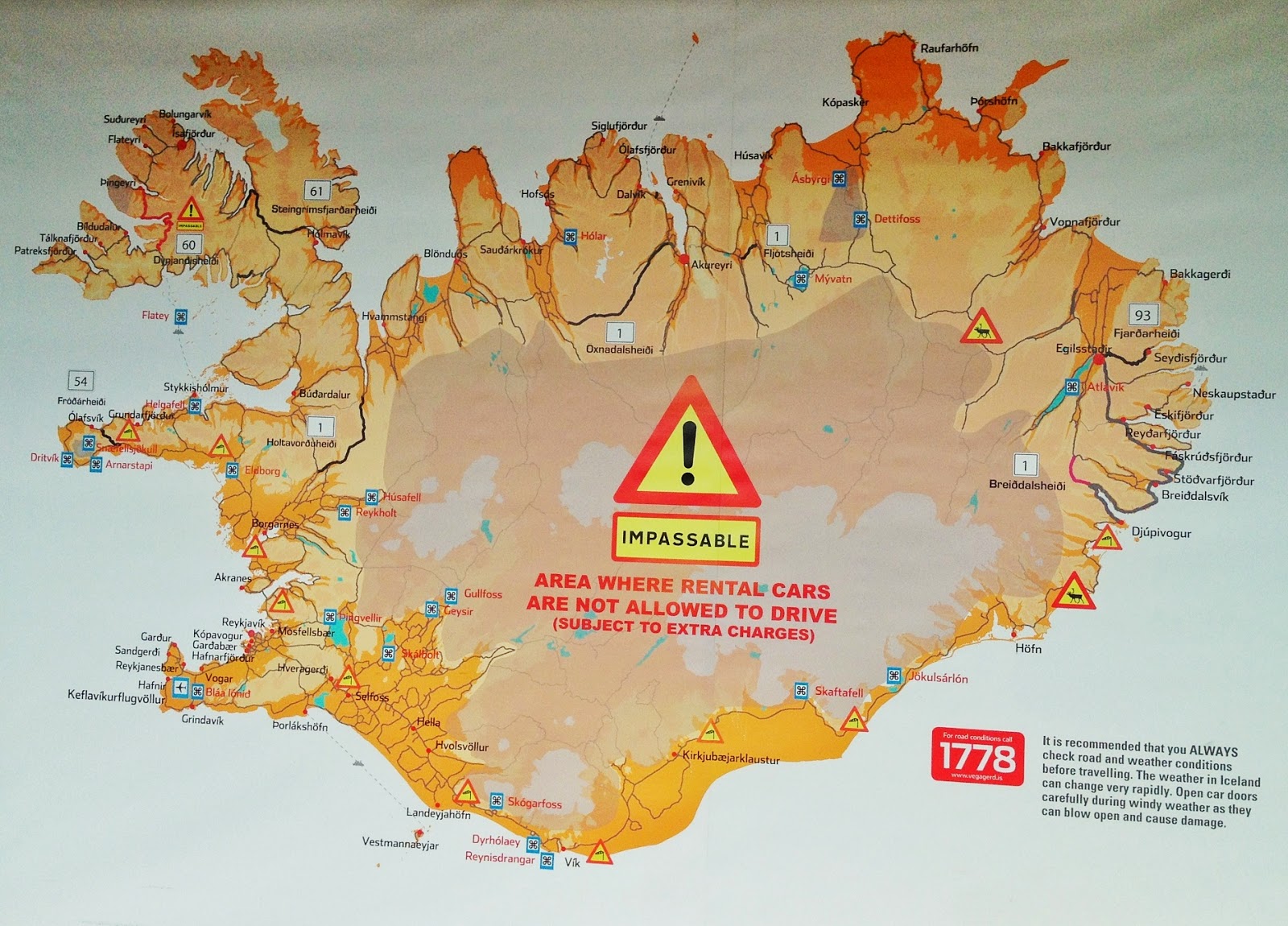 Islandia Mapa Rutas