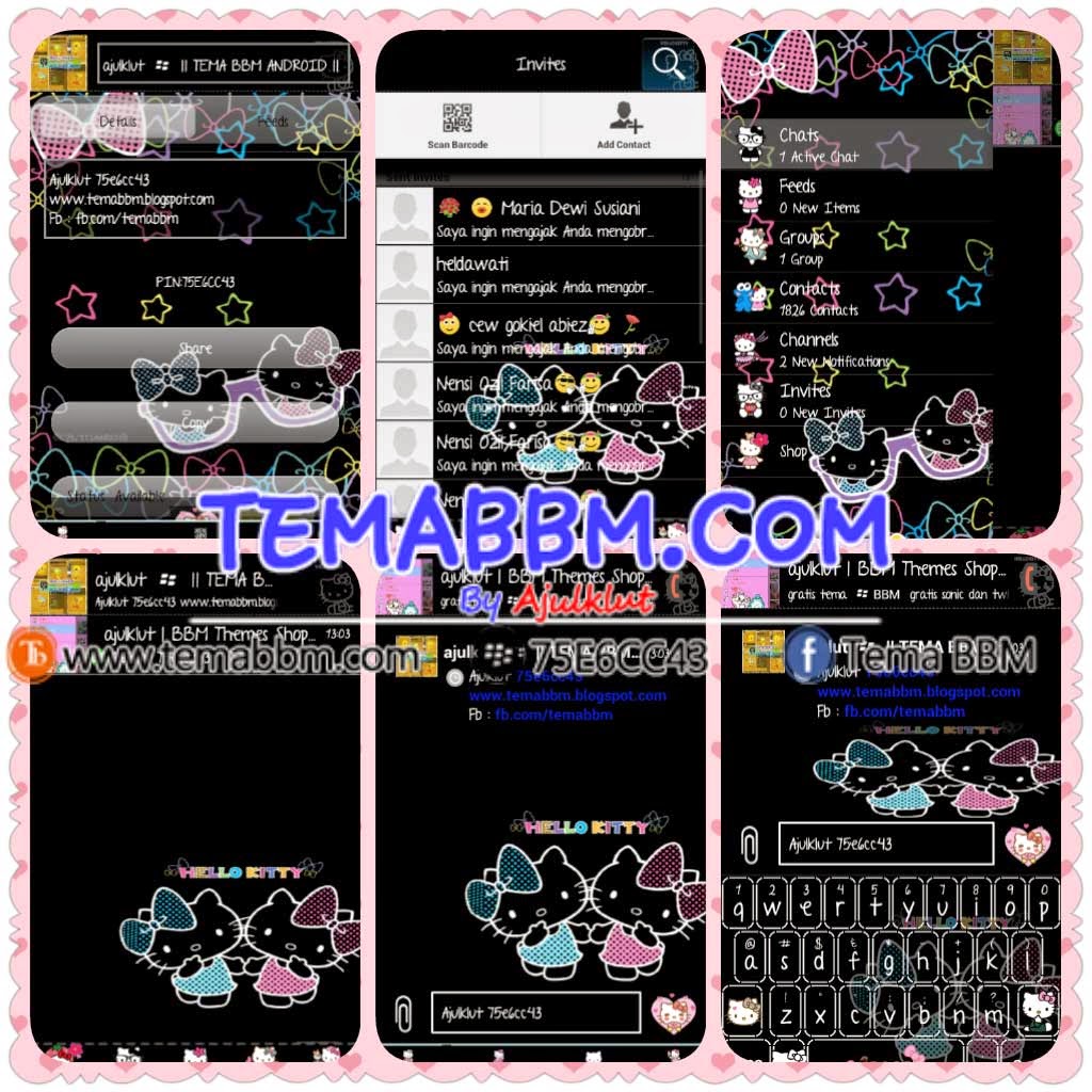 Tema BBM Hello Kitty Tema BBM Hello KittyMulti BBM Pooh