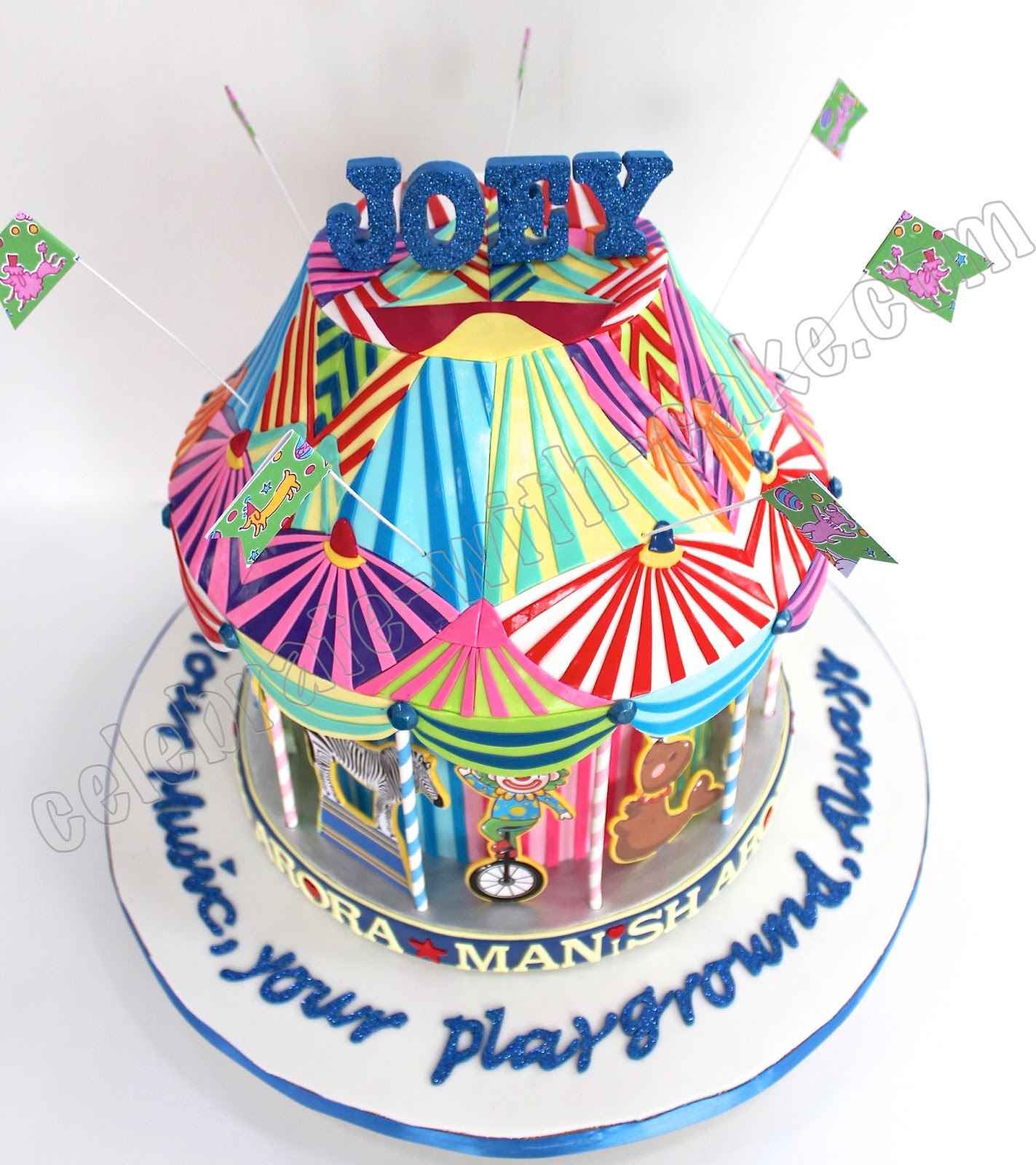 Fun Circus Carousel Cake