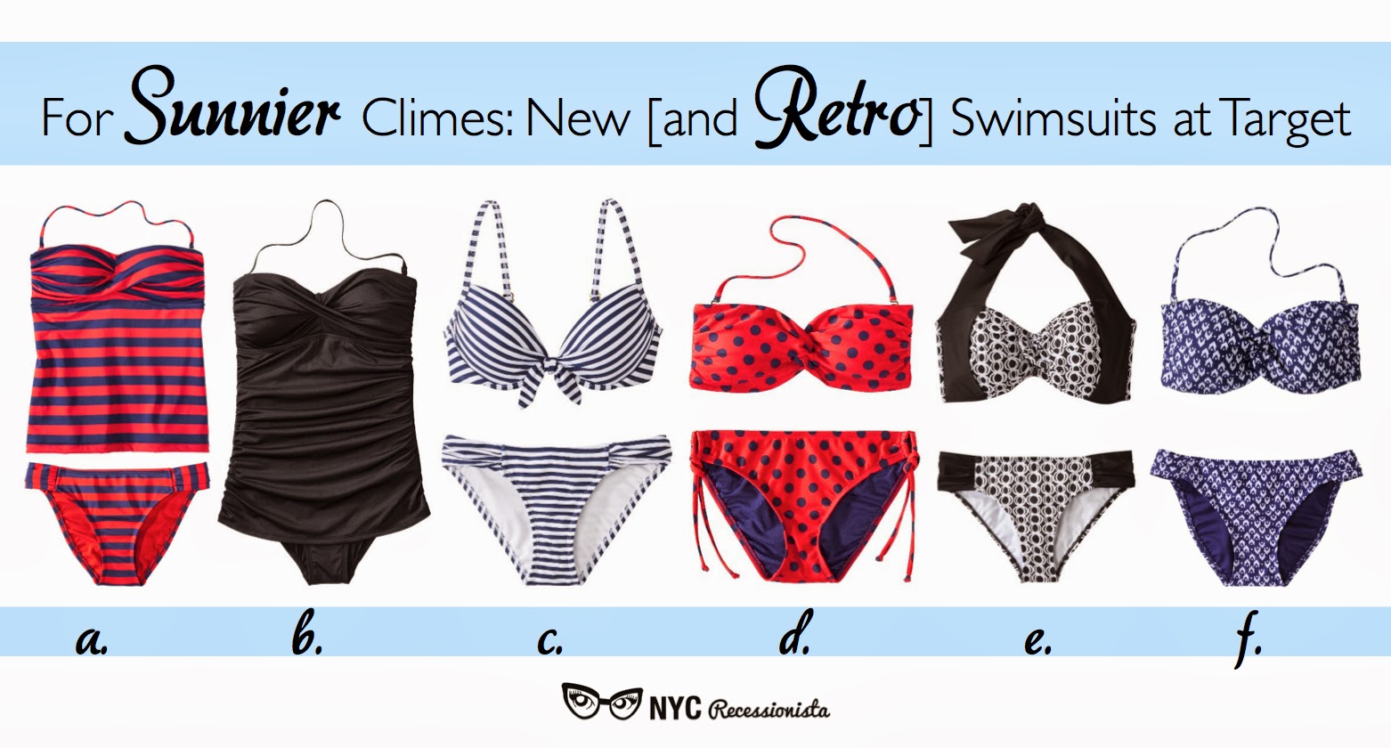 For sunnier climes new [and retro] swimsuits at Target NYC Recessionista