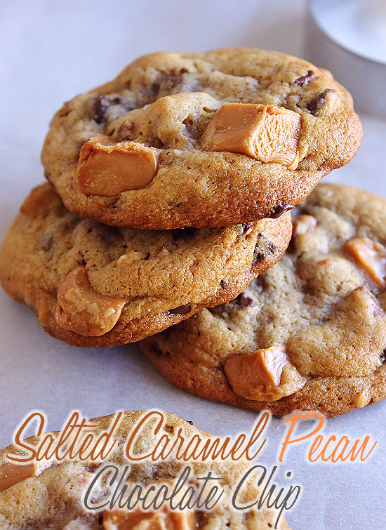 Momma Told Me Salted Caramel Pecan Chocolate Chip Cookies Recipe 