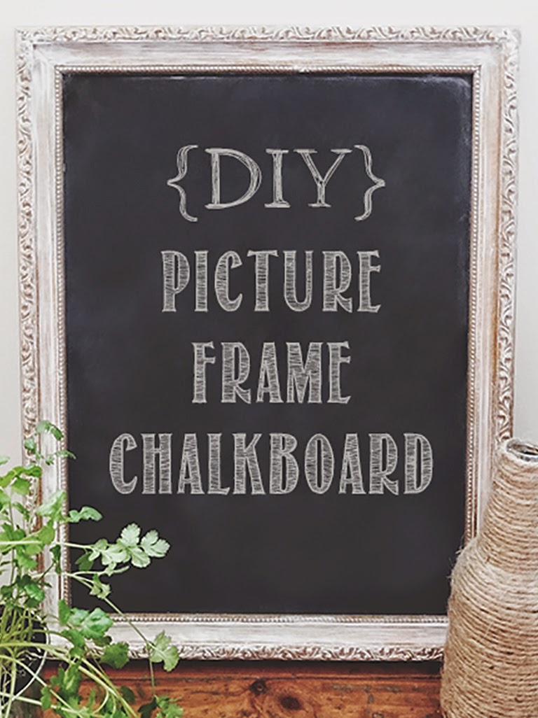 on good roads DIY PICTURE FRAME CHALKBOARD