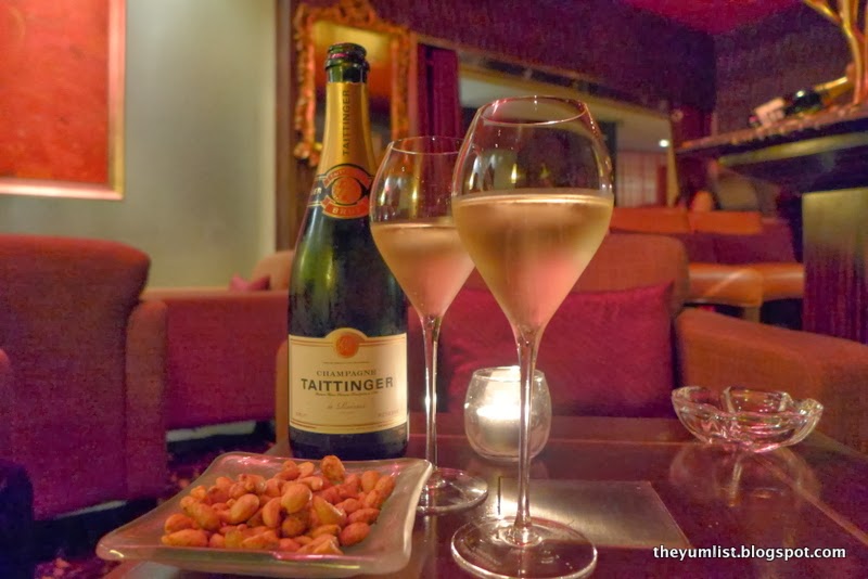 Champagne Taittinger Brut Reserve in the Red Room Champagne Bar Lafite, Valentine's Day Set Menu, Shangri-La Kuala Lumpur