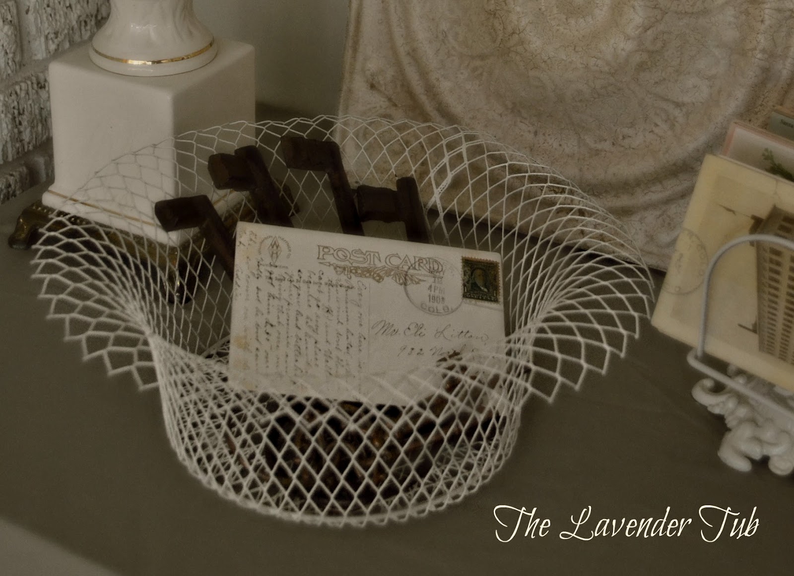 The Lavender Tub Upcycled Key Basket
