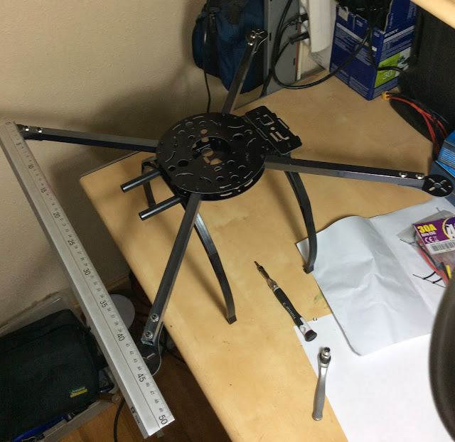 comprobación distancia entre brazos quadcopter