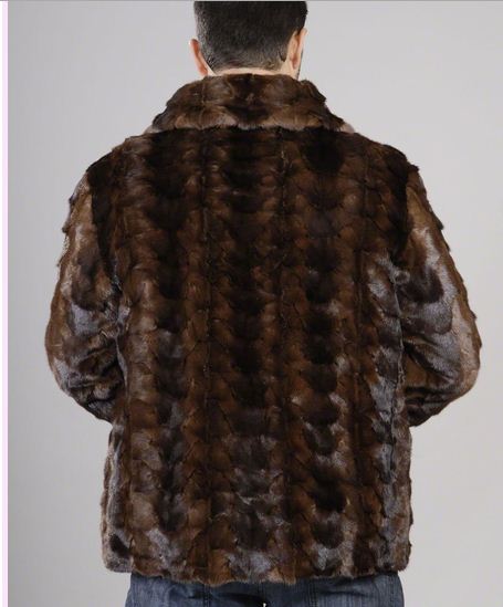 men's mink heads coat