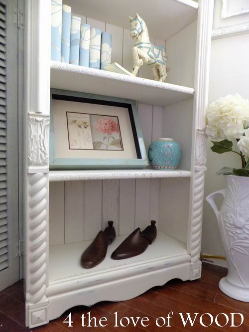 4 the love of wood DRESSING UP SHELVING tall white display shelf