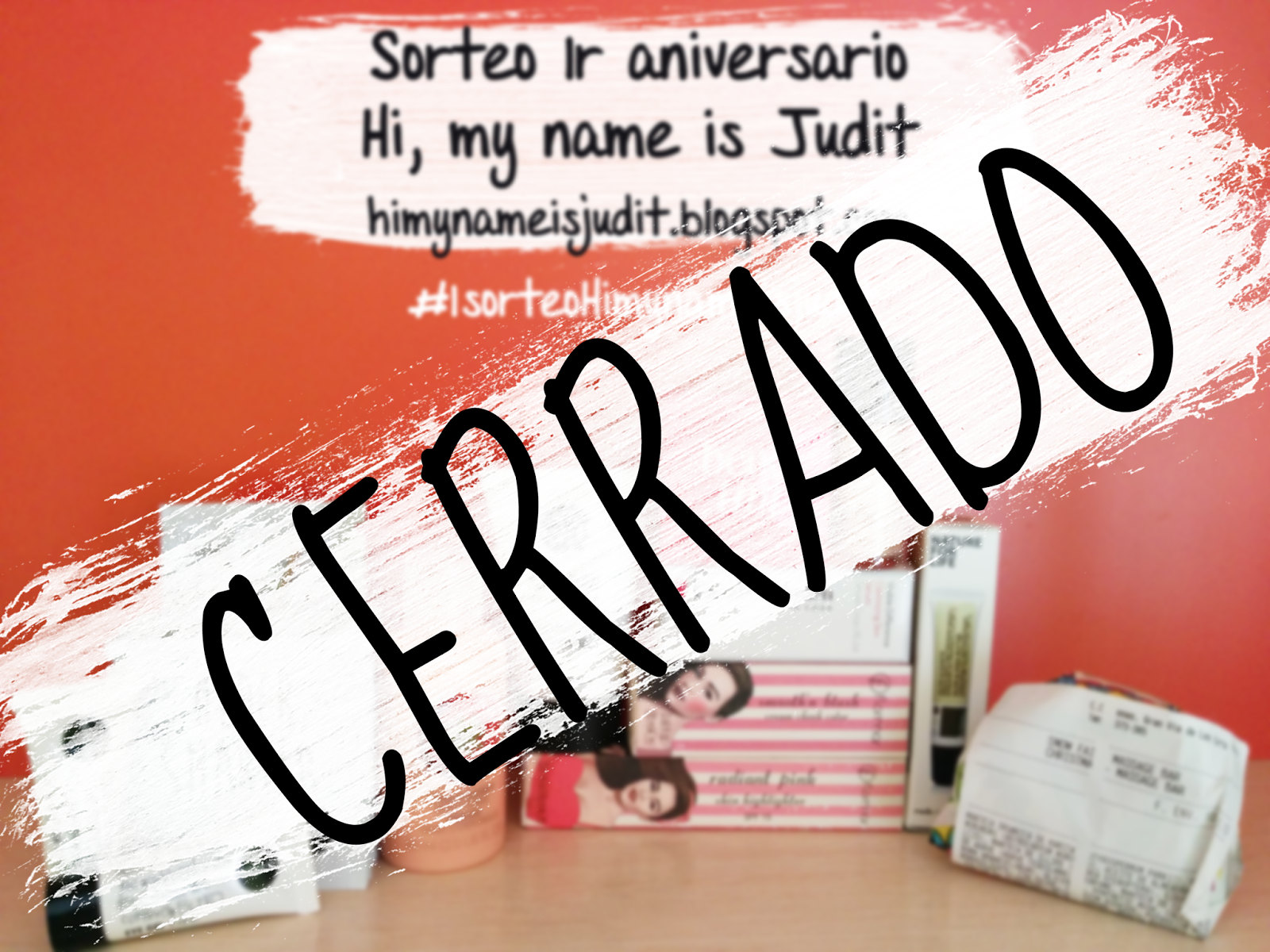 Sorteo 1r aniversario Hi, my name is Judit blog
