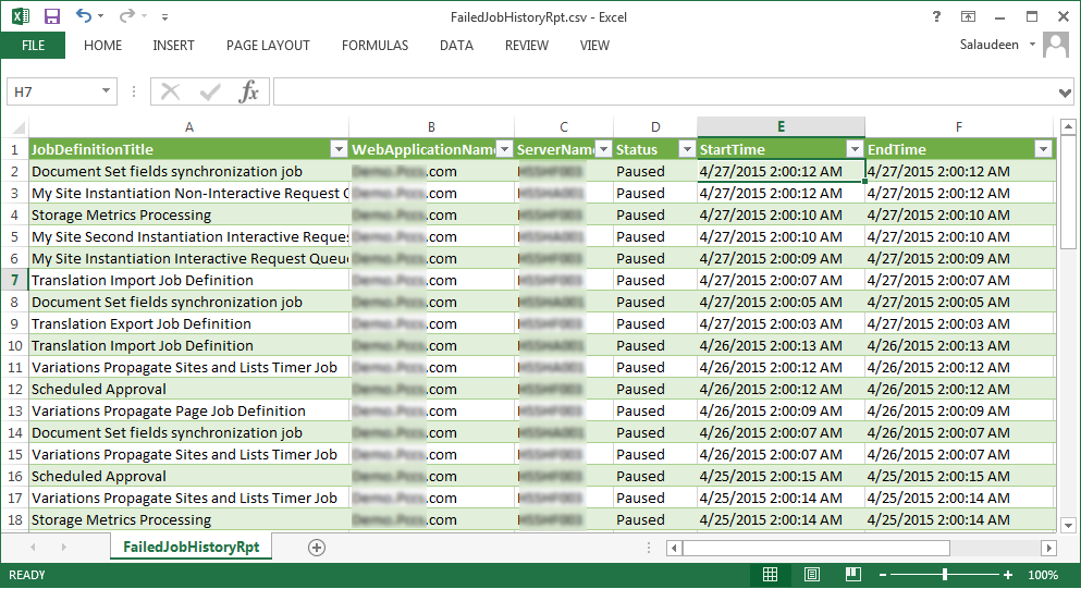 Get SharePoint Timer Job History using PowerShell SharePoint Diary
