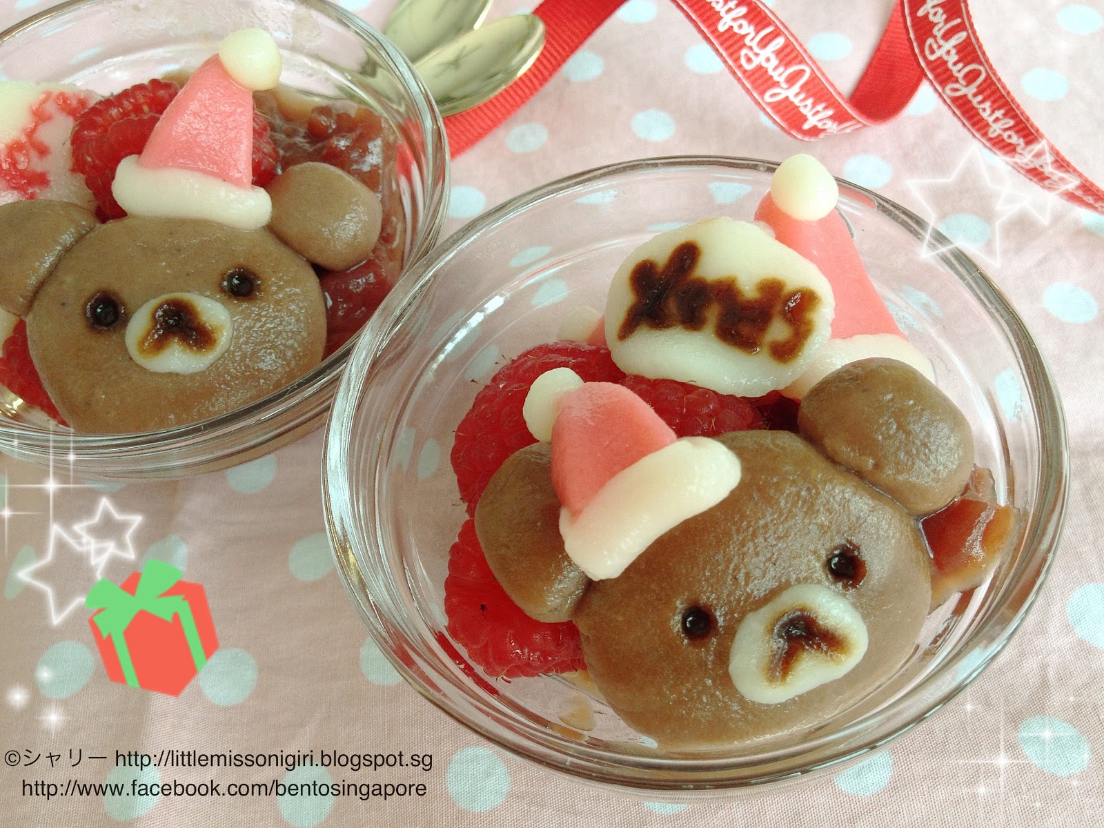 Rilakkuma Shiratama Deco Sweet リラックマ クリスマスのデコ白玉スイーツ Little Miss Bento
