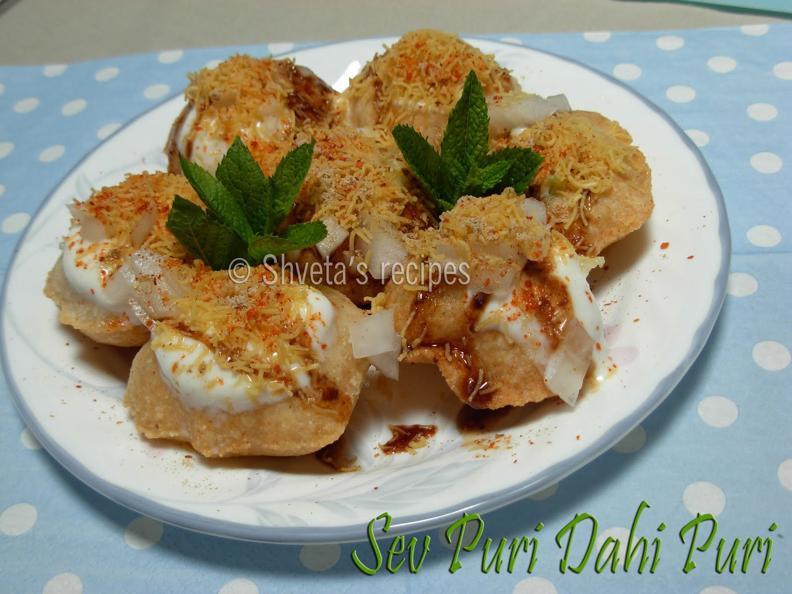 Shveta's Recipes: Chaat Special: Sev puri dahi puri (SPDP)