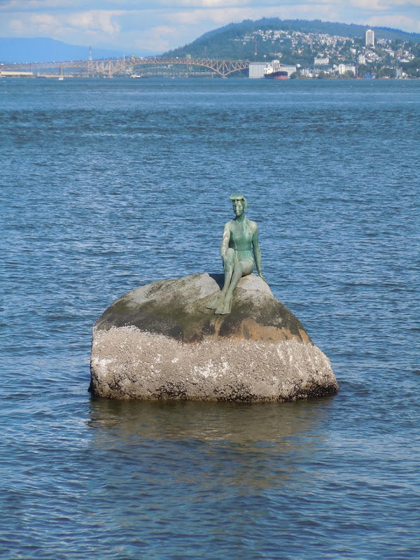 Girl in Wetsuit statue Vancouver
