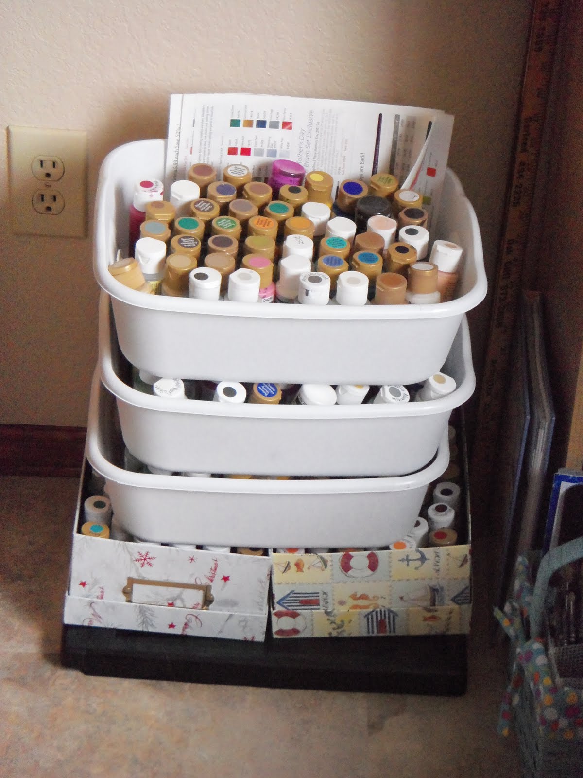 Tinkering Around Paint Bottle Rack