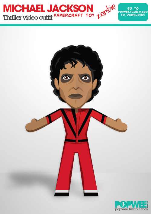 Ninjatoes' papercraft weblog: Michael Jackson Thriller zombie