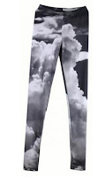 Black and White Cloud Galaxy Legging Black and White Cloud Galaxy Legging