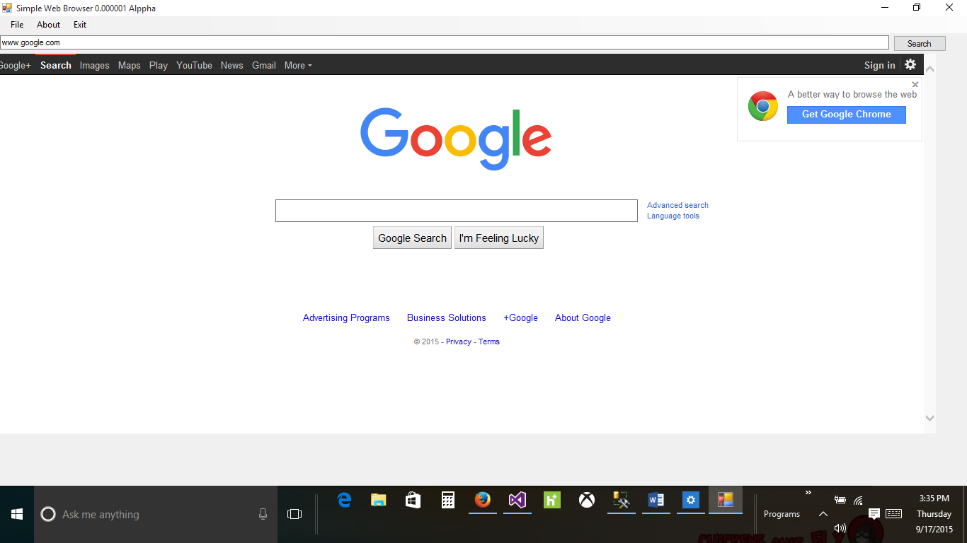 Logiztics Inc. How to Create a Web Browser in Visual Studio