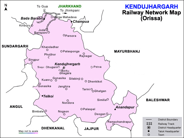Keonjhar In Odisha Map Rail-Map-India: Kendujhargarh_Railway_Map
