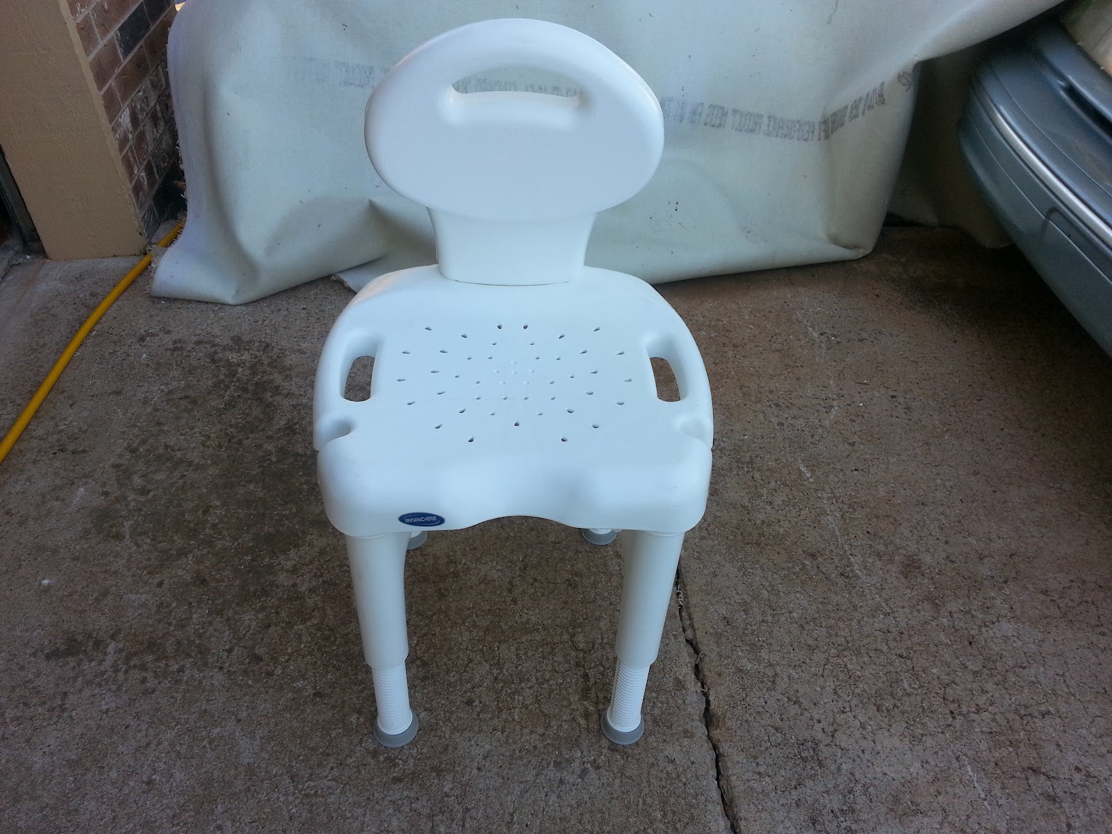 SOLD * Shower Chair Invacare Shower Chair w/ Back Support (Oklahoma