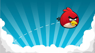Angry Birds Game Blue Vector Sky Clouds Game Smartphone Pads HD Wallpaper