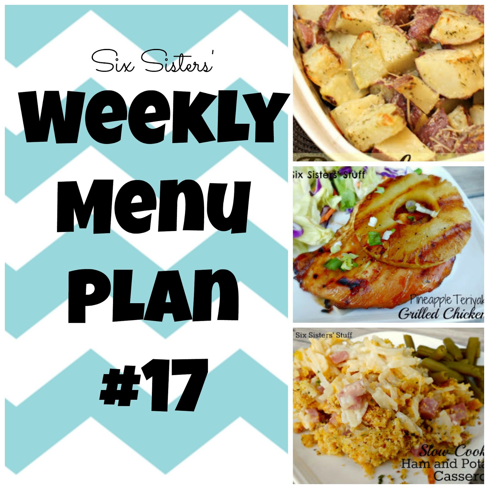 Six Sister's Weekly Menu Plan #17 | Six Sisters' Stuff