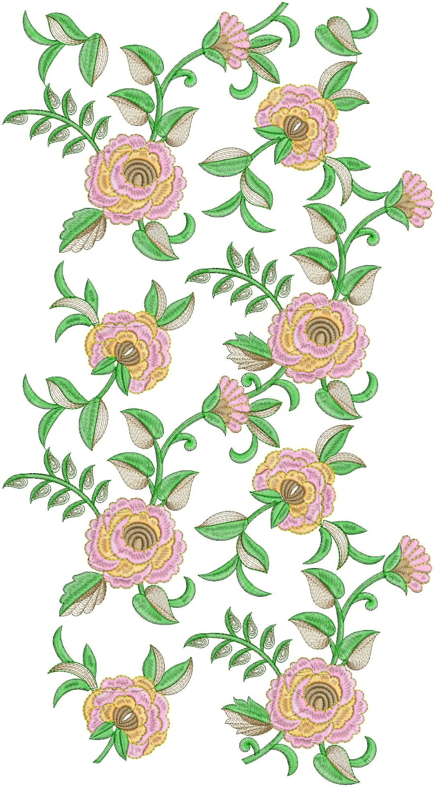 Embdesigntube Superb All Over Metal Embroidery Designs