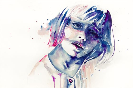 Silvia Pelissero agnes-cecile aquarelas belas mulheres manchadas