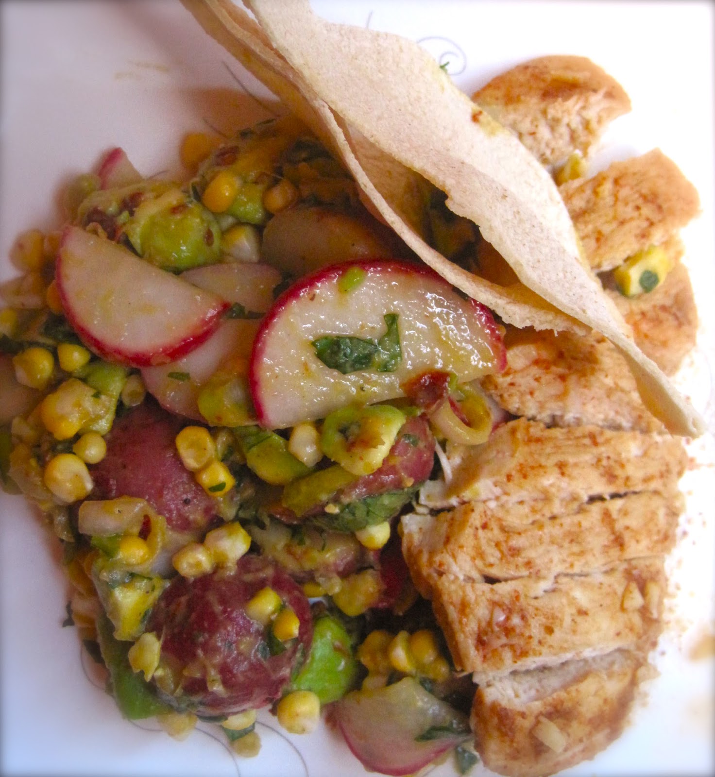 Kvell in the Kitchen Corn, Avocado and Red Potato Salad