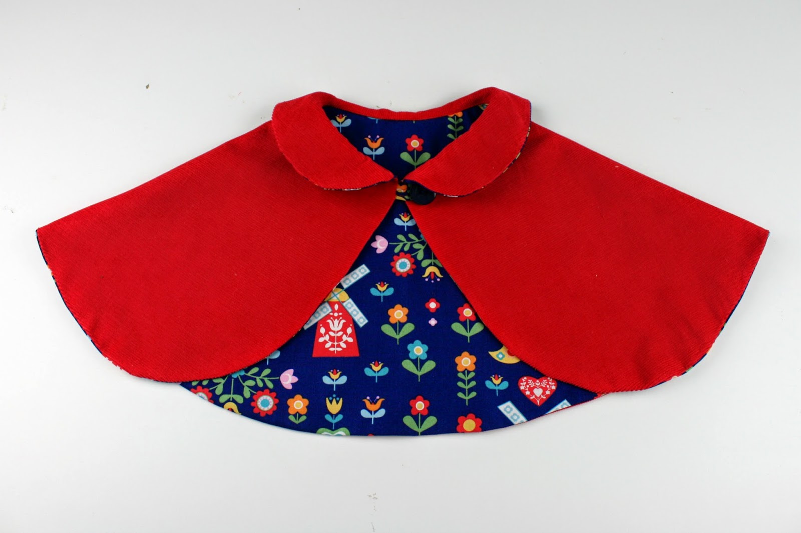Amelie and Atticus Peter Pan Cape with Button Closure