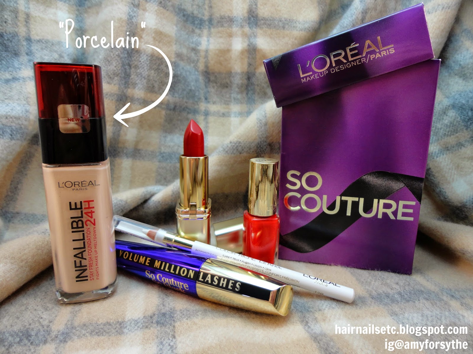 Boots UK Beauty Haul - L'Oreal Infallible Foundation, Million Lashes So Couture Mascara, Color Riche LeKohl, Color Riche Lipstick, Color Riche Nails