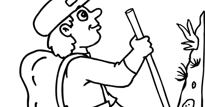 transmissionpress: Hiking the Mountain in Summer Coloring Pages