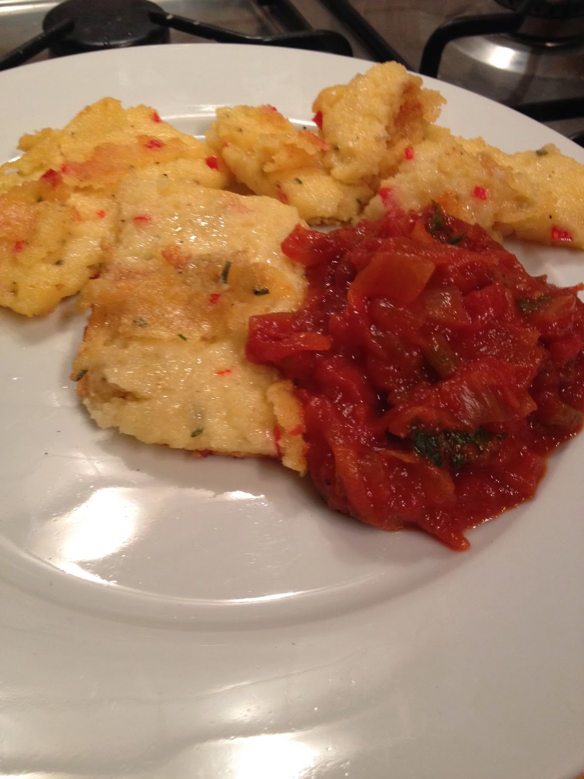 Polenta with tomato sauce Lunchforfreeatwork