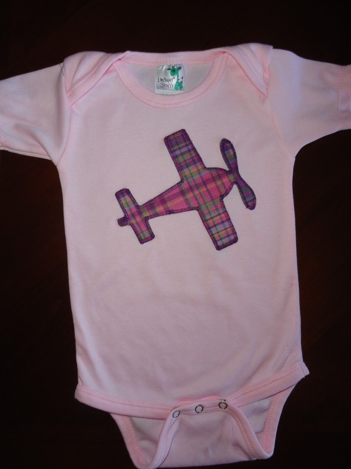 Oxford Impressions Pink Airplane Onesie