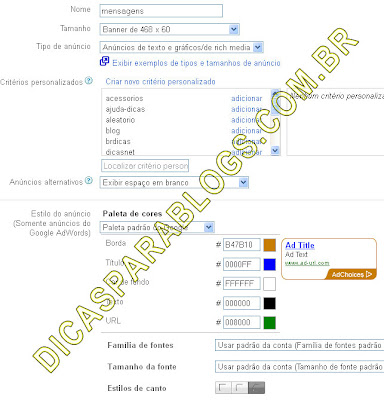 código html dos anuncios google adsense