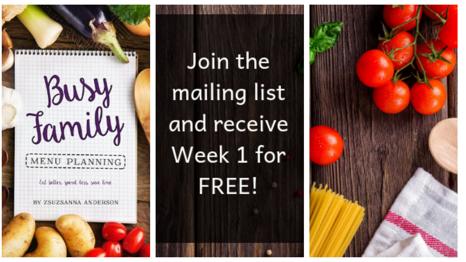 My cookbook - Busy Family Menu Planning