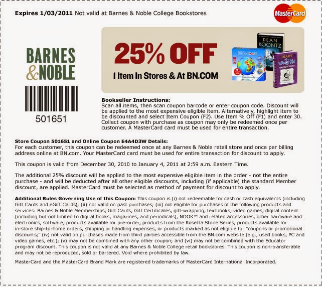 Free Printable Coupons Barnes and Noble Coupons