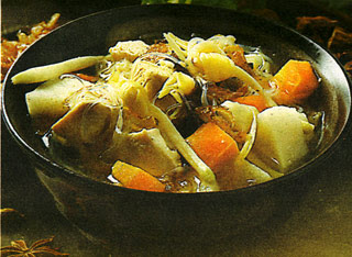  masak di atas apii kecil sampai wortel lunak Sup Sedap Malam