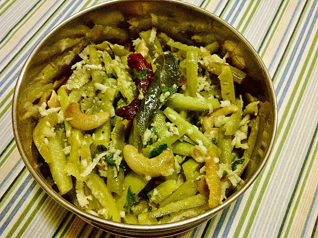 Girl Meets Dinner Little Gherkins (Ivy Gourd) Stir Fried with Cashews
