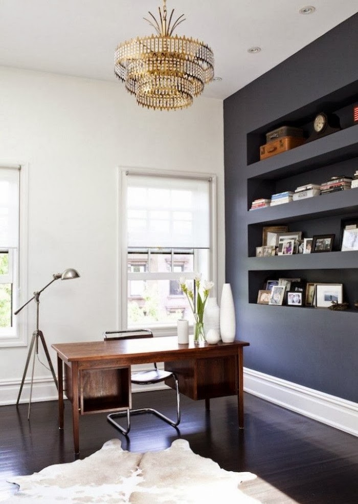 5 black and white home offices... | T A N Y E S H A