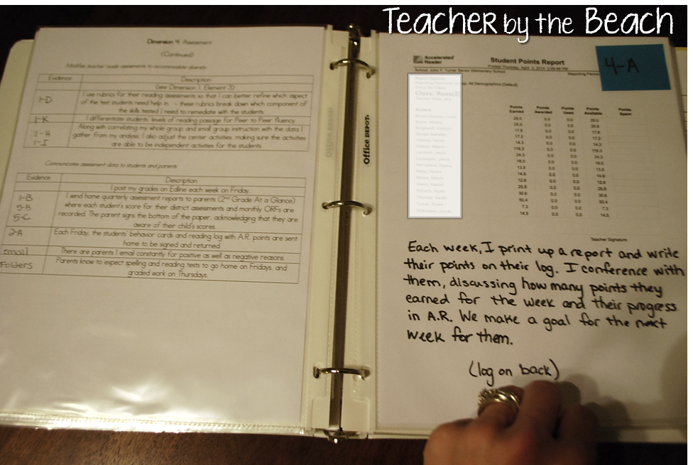 Evidence Binder V.2 Teacher by the Beach