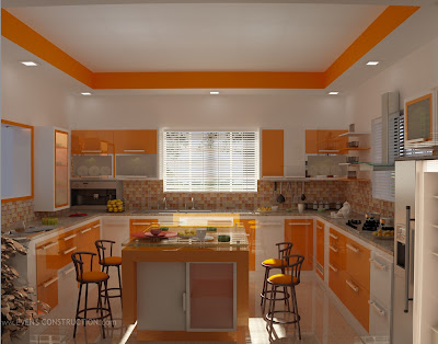 Evens Construction Pvt Ltd: Modern Kerala kitchen